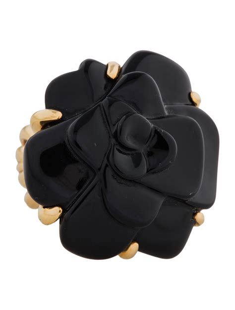 chanel camellia onyx ring price|chanel camellia rings.